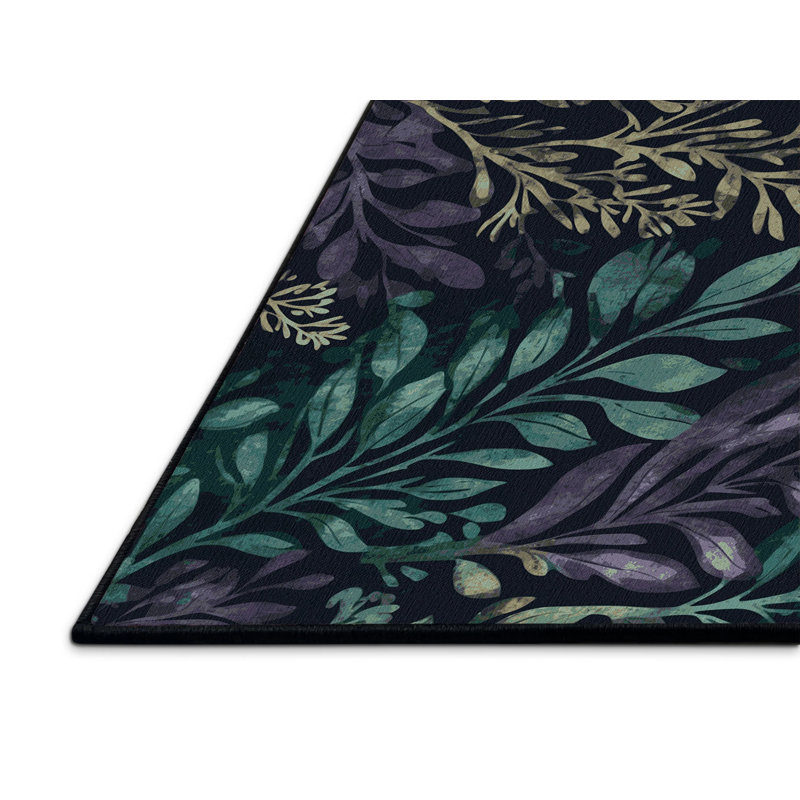 Serene Bloom Rug, Square 5'