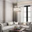 3-Light Modern Black Fabric Drum Pendant Light