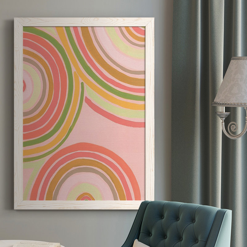 " Abstract Rainbow I ", White, 37.5" H x 27.5" W x 1" D