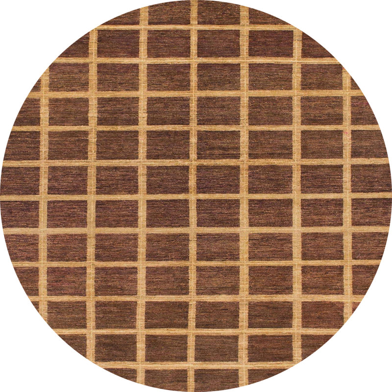 Tapis décoratif multicolore à motif abstrait, Rond 5 pi
