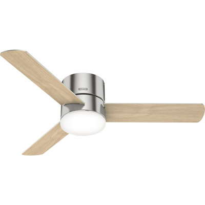 52" Minimus 3 - Blade Flush Mount Ceiling Fan with Lights and Remote