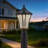 2 Pack Solar Post Lights With Pier Mount Base With Dusk To Dawn Sensor