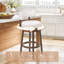 Tabouret de bar et de comptoir rembourré pivotant à 360°, structure en bois massif, siège et dossier rembourrés, garniture cloutée, tabouret pour îlot de cuisine-957258366-957258364-958391960