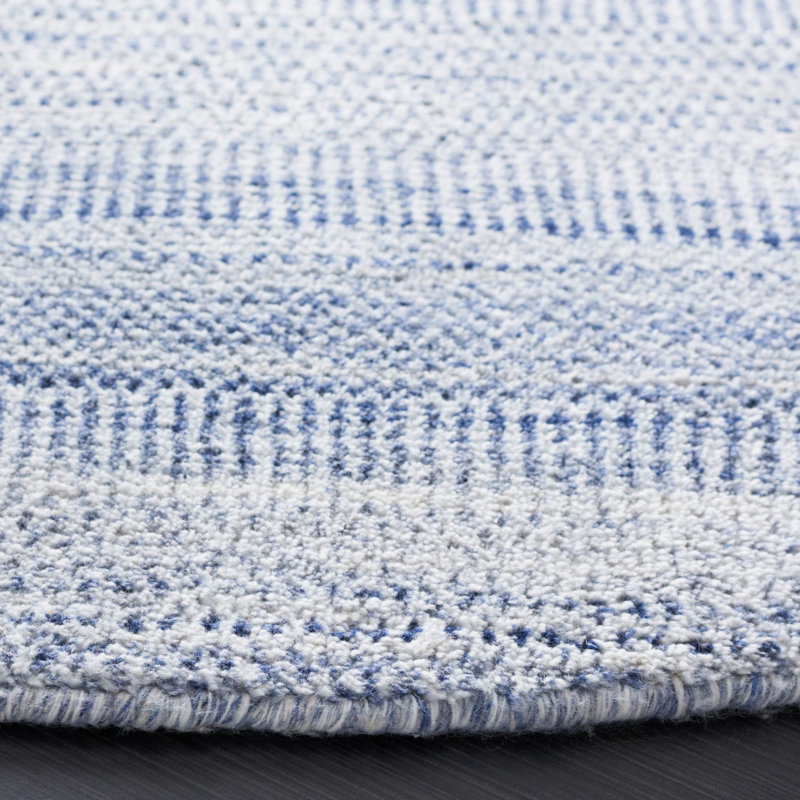 Dheftera Hand Loomed Performance Solid Color Rug, Round 6'