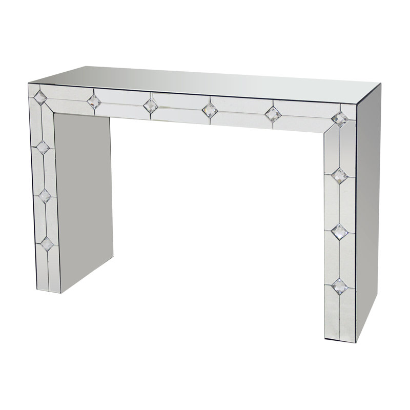 Console, miroir et faux strass
