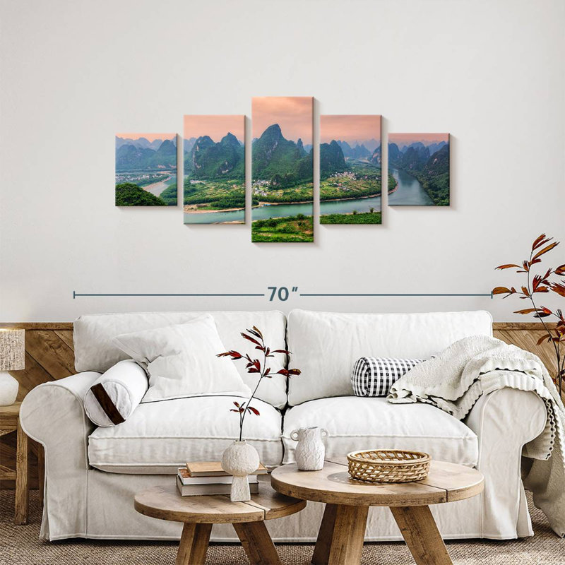 Asian River, 24" H x 55" W