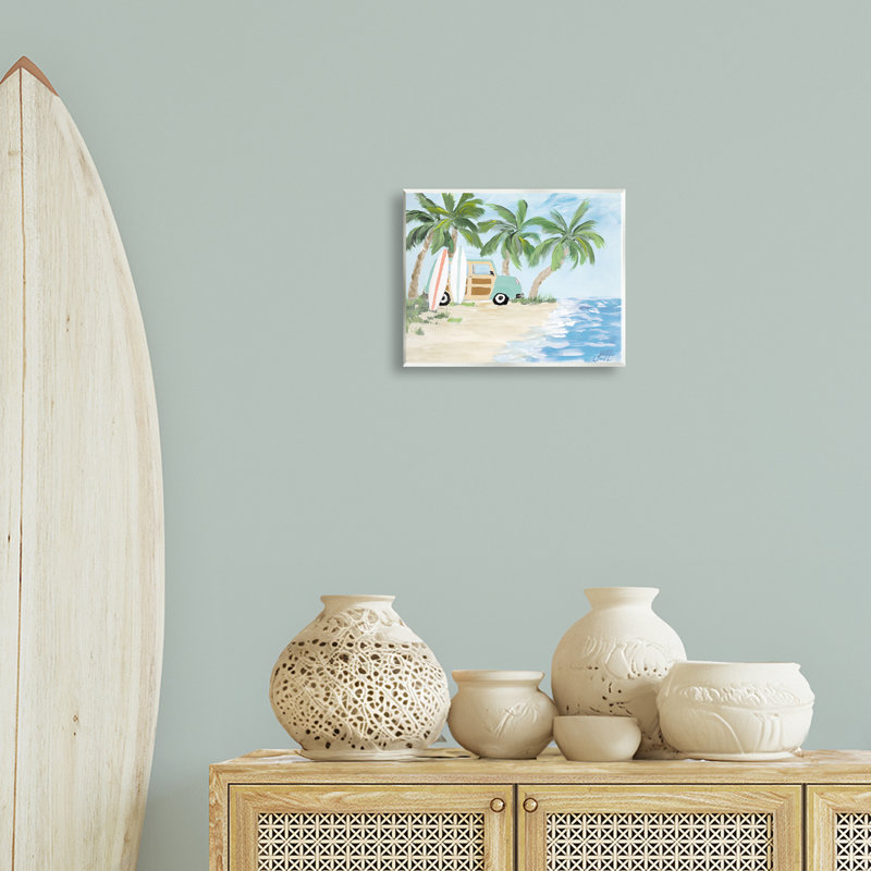 Planche de surf tropicales, art mural par Julie DeRice