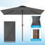  Parasol de marché rectangulaire 120 po x 78 po avec manivelle-1920056191
