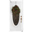 Porte-couronne courbé au-dessus de la porte (houx embossé - bronze huilé) pour portes à relief