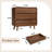 Dresser for Bedroom, 3 Drawer Narrow Walnut Wood Dresser, Compact Closet Dresser, 15.7"D x 31.5"W x 29.9"H