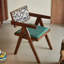 Chaise avec accoudoirs à dossier solide brun foncé Nut-Brown (ensemble de 2)-130482920