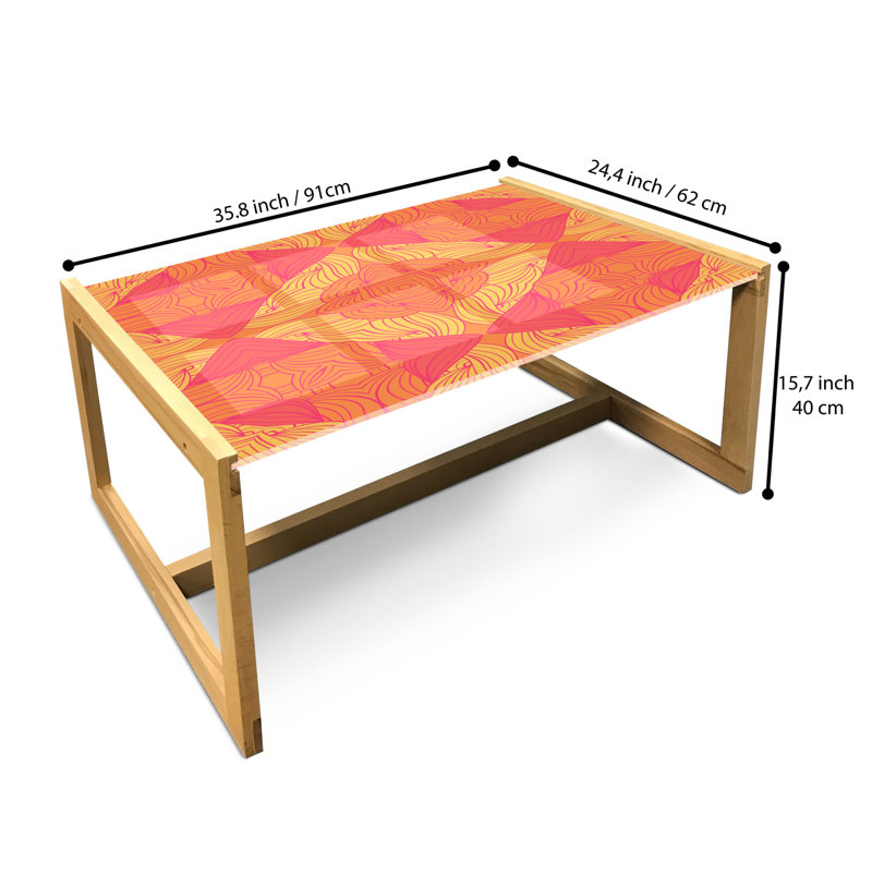 Jabrea Sled Coffee Table, 40cm H x 91cm W x 62cm D