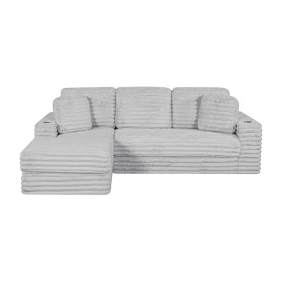 Compressed 2 Piece L-Sectional With Chaise
