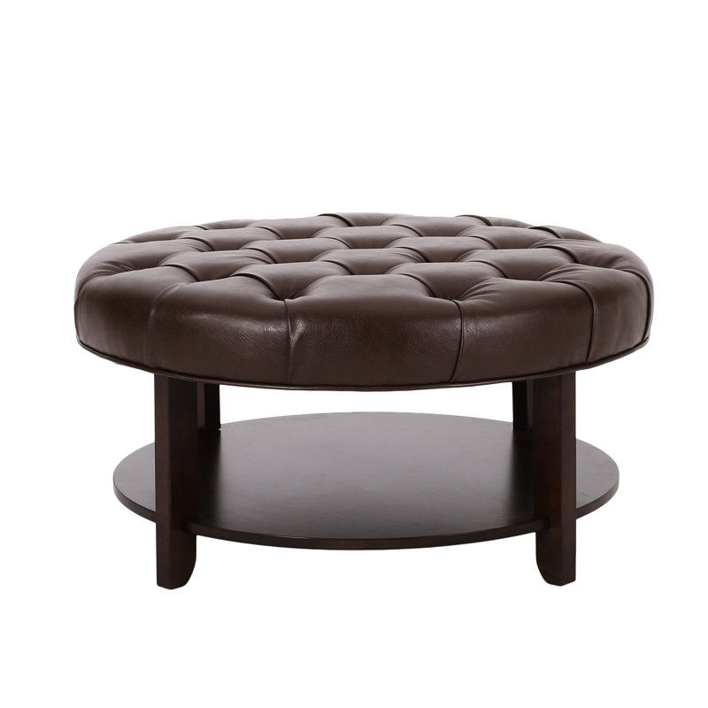 31,59 po Rond - Similicuir et design fonctionnel chic contemporain