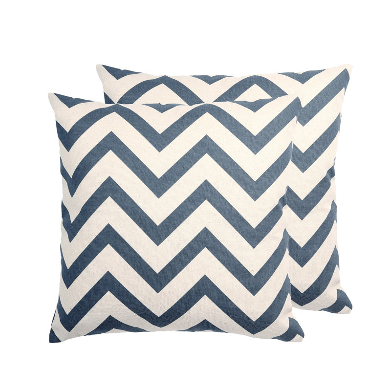 Housse de coussin en coton Los Angeles, Bleu marine
