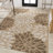 Zinnia Modern Floral Textured Weave Brown/Cream Indoor/Outdoor Rug-574960201