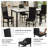 4 - Person Faux Marble Top Four Leg Dining Set-415357298-415357297