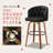Swivel Upholstered Counter Stool with Solid Wood Frame-100737383-100737385
