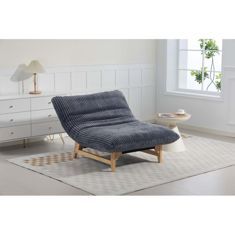 Fauteuil à billes en velours côtelé Soft Support, Velours côtelé gris foncé