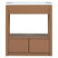 Meuble-lavabo 30 po avec comptoir d'évier, armoire avec tablette de rangement ouverte et deux tiroirs, brun