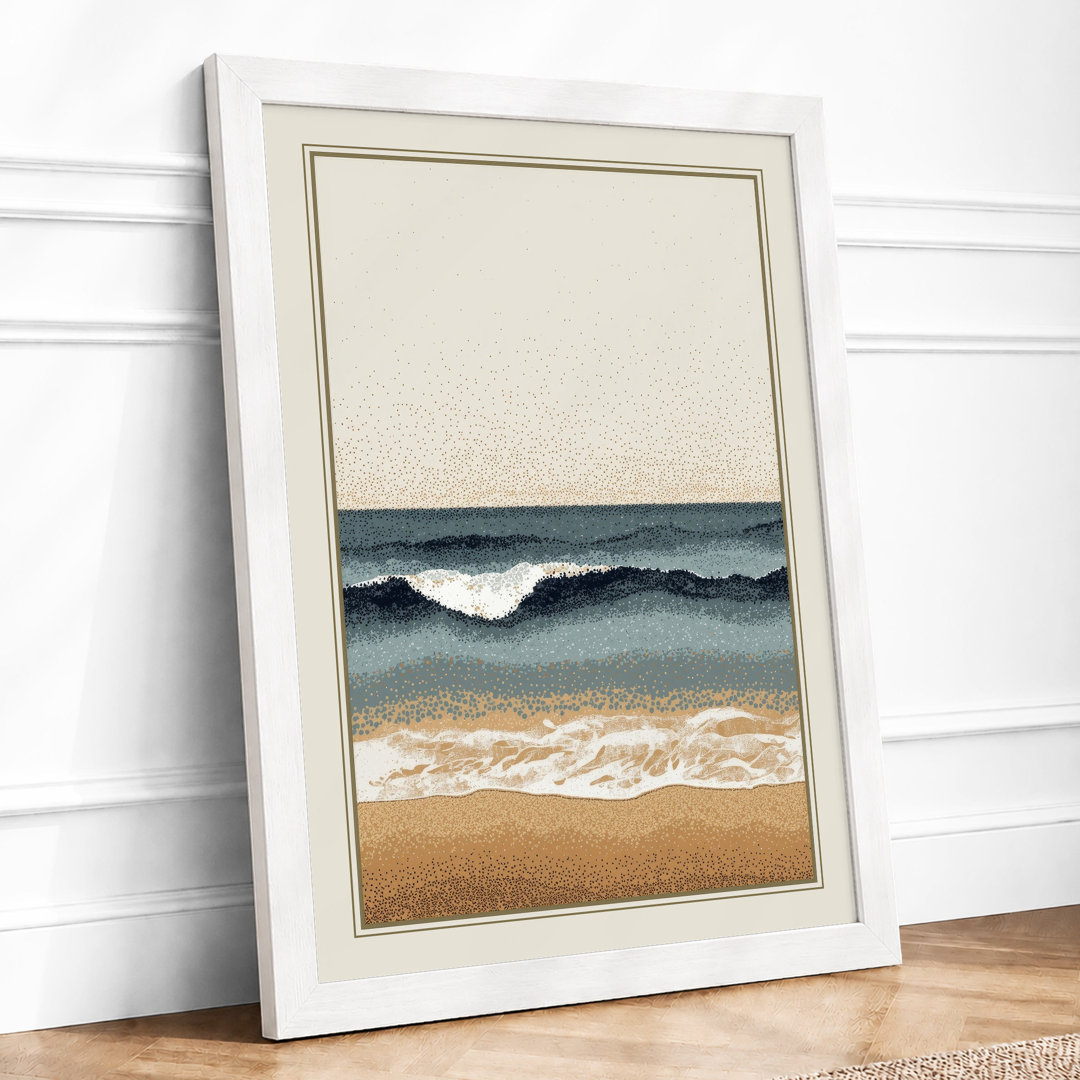 Shoreline at Dusk Coastal Framed Art Print