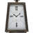 Analog Metal Mechanical Tabletop Clock in Brass/White