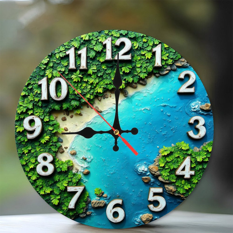 Horloge murale en résine tropical