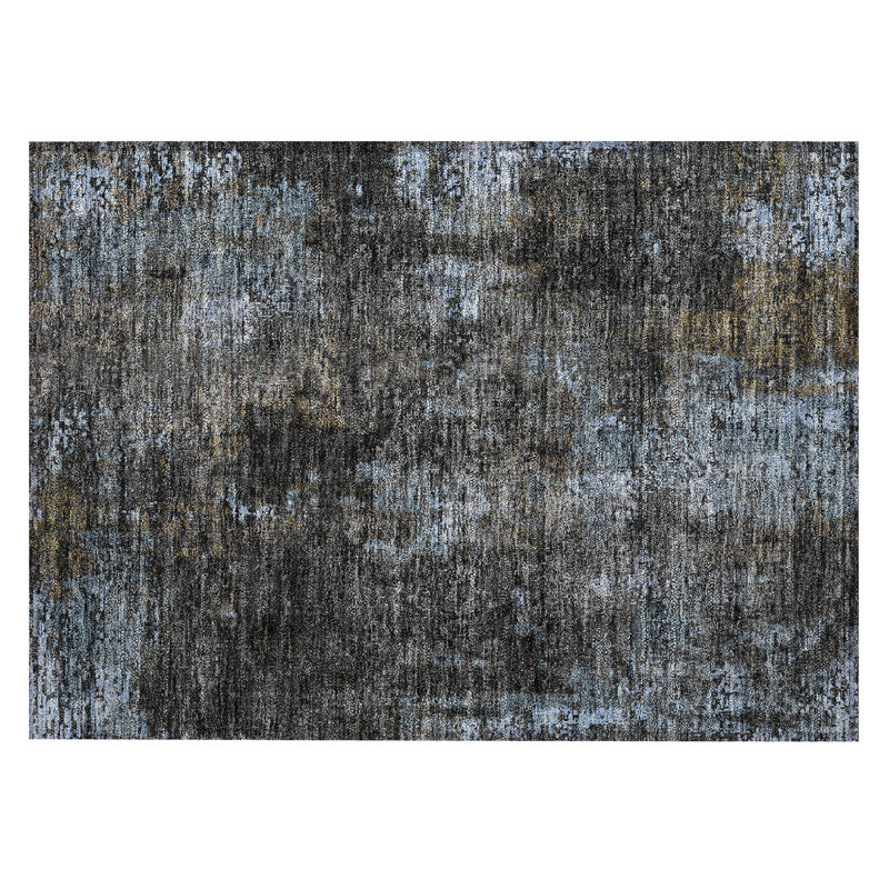 Zania Washable Abstract Indoor / Outdoor Rug, Rectangle 1'8" x 2'6"
