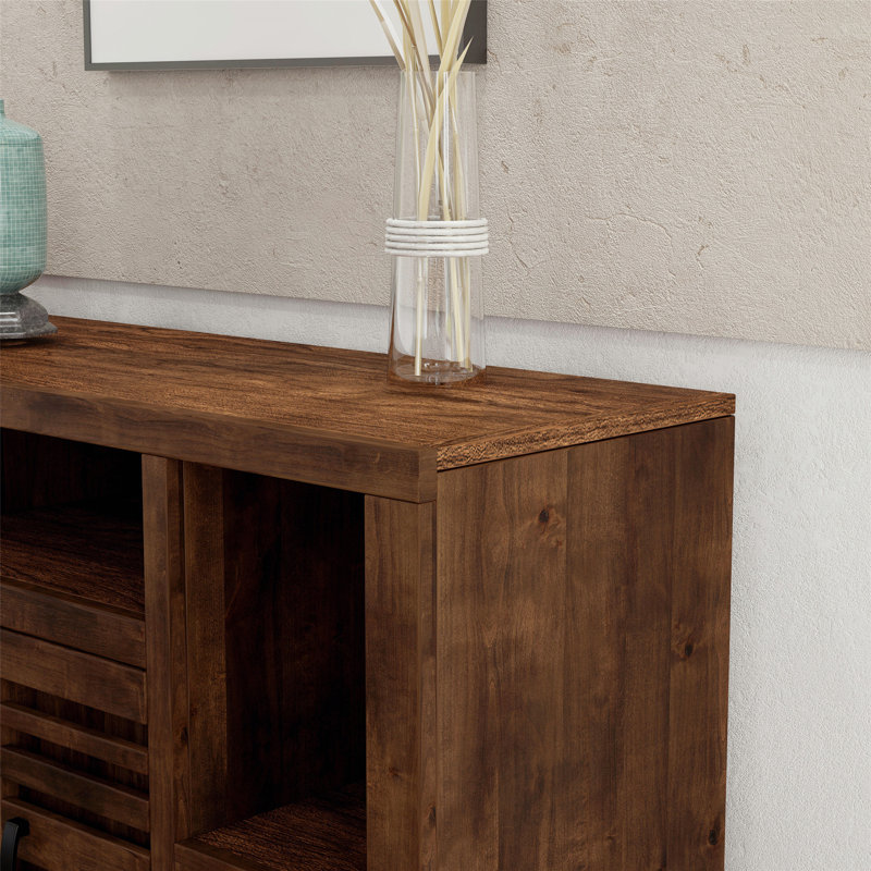Stylish TV Stand Console with Ample Storage and Rustic Appeal
