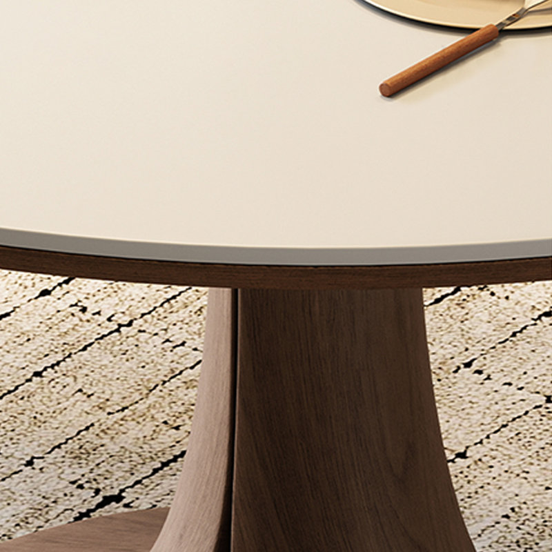 Table de salle à manger blanche en noyer blanc, H 29,53 po x L 39,37 po x l 39,37 po