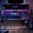 Modular L-Shaped Glass Steel Computer Desk