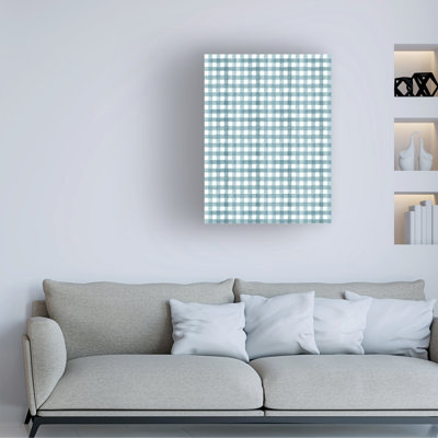 Melinda Hipsher Blue Plaid Pattern Canvas Art