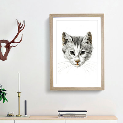 Cat Portrait by Jean Bernard - Picture Frame Graphic Art Print