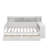Wooden Full Size Daybed With Storage Shelves, Multi-Functional Bed With 2 Storage Drawers And Study Desk-114404364
