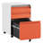 3 Drawer File Cabinet, Metal Filing Cabinets with Lock Wheels, Anti-tilt Under Desk Design (No Assembly Required)-1174588233