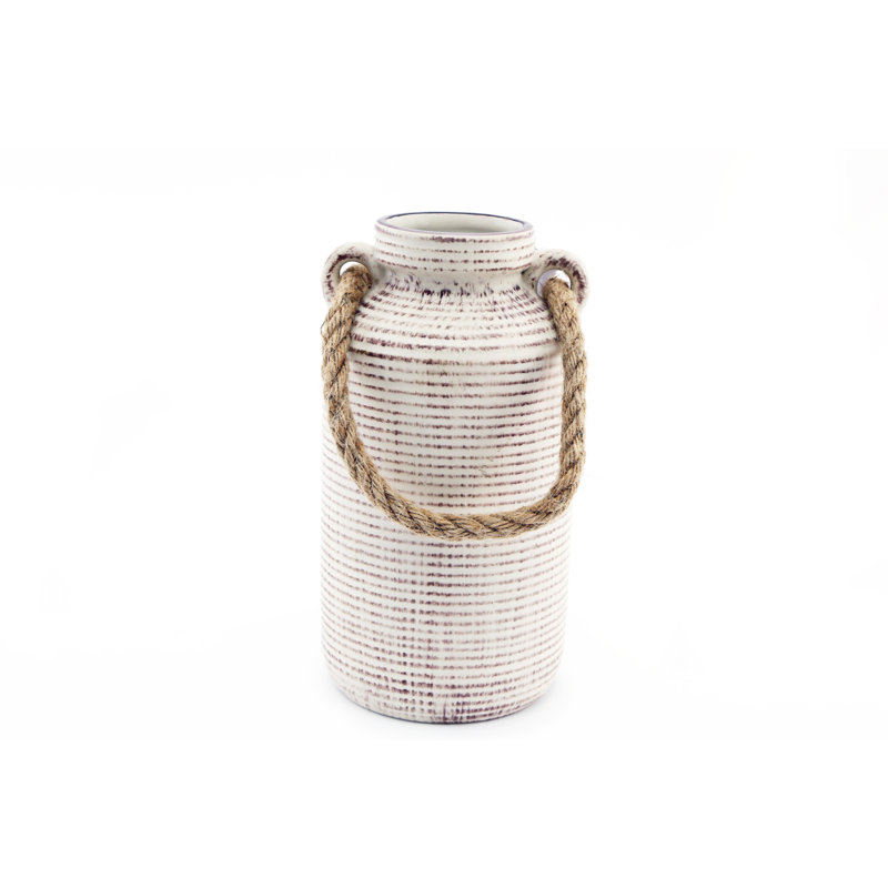 Dykstra Stoneware Table Vase, 27cm H x 14cm W x 14cm D