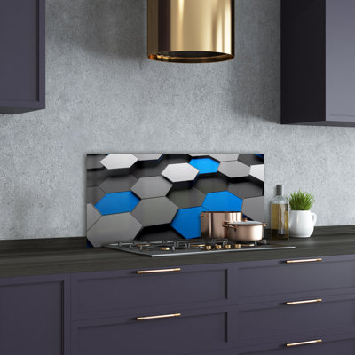 Geremia 50cm W x 100cm L Glass Peel and Stick Panel