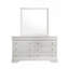 Commode à 6 tiroirs de style moderne en bois blanc (seulement commode)