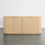 Buffet cannelé moderne 70 po avec bord incurvé et portes à fermeture en douceur-500290541