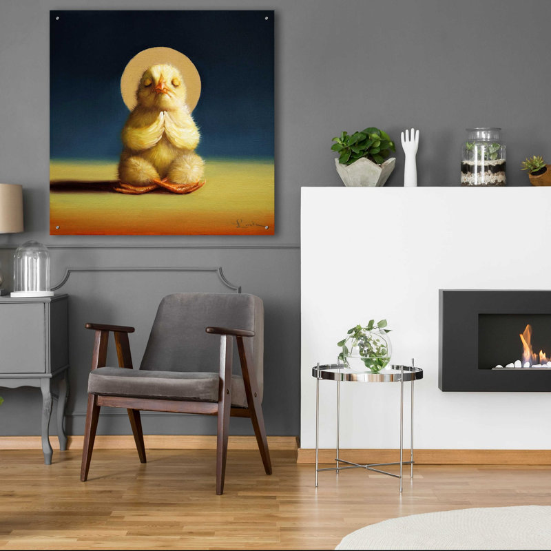 «Yoga Chick Lotus» par Lucia Heffernan, H 36 po x l 36 po