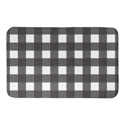 Tapis pour salle de bain à contrôle de bufflonne brun et blanc Enedina