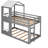 Twin Over Bunk Bed - Pinewood Construction With Playhouse Theme  White  With Guardrail To Accidental Falls-1804805325