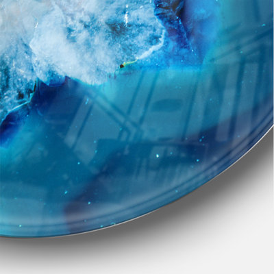 Geode Slice Macro - Modern wall clock