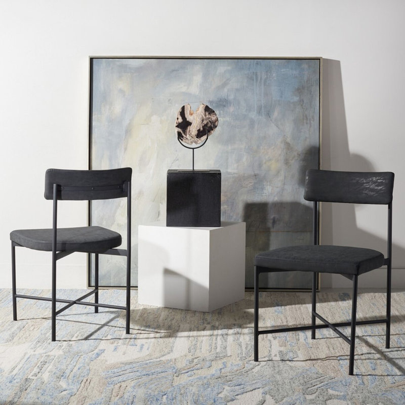 Chaise d'appoint rembourré, Noir