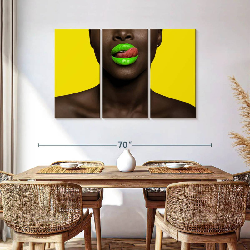 Sexy Green Lips, 36" H x 57" W