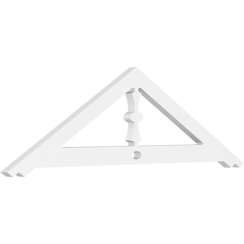 Artisan Architectural Grade PVC Gable, 10.5" H x 36" W x 1" D, 7/12