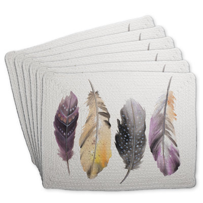 Bohemian Feather Set - Braided Polyester Masvingo (Set of 6)