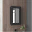 Armoire à pharmacie à miroir étroit H 25,7 "x l 15,7" Juno, une porte avec trois tablettes intérieures pour la salle de bain, noir cuisine-1476670355