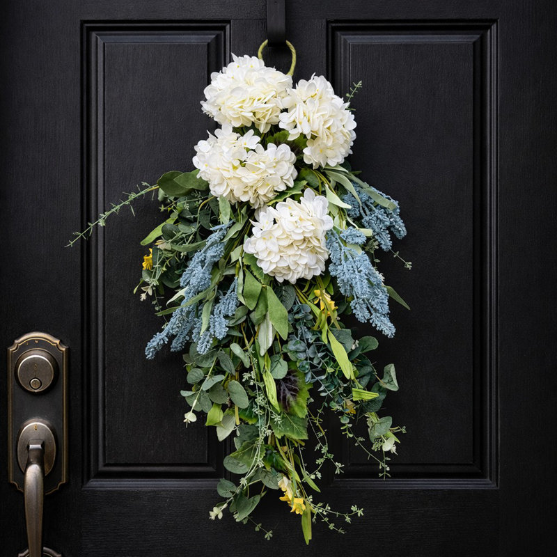 Figurine de porte en faux hortensia