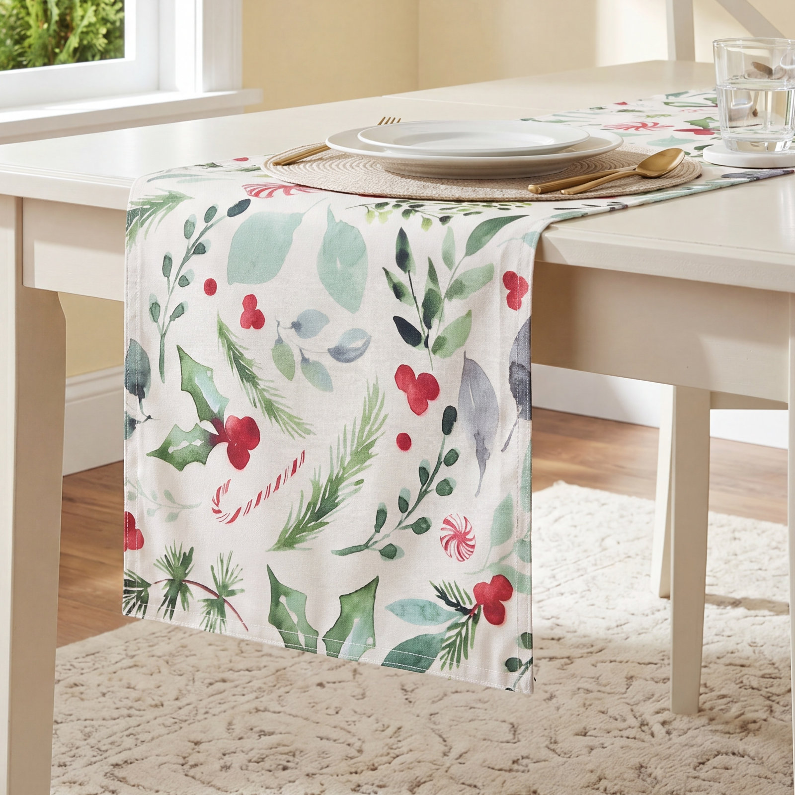 Sara B Collection Christmas Table Runner, 16" W x 120" L